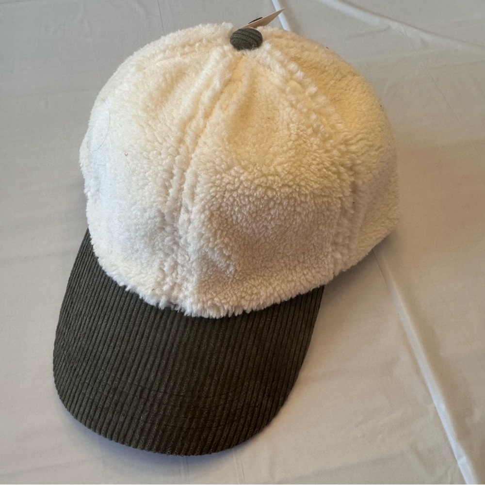 Cozy White and Gray Women's Hat - Picture 3 of 4